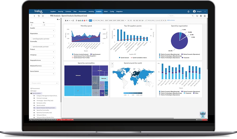 Spend analysis dashboard