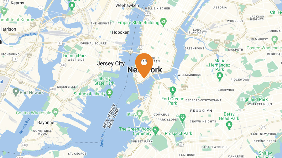 Mappa - Ufficio Ivalua - New York, New York